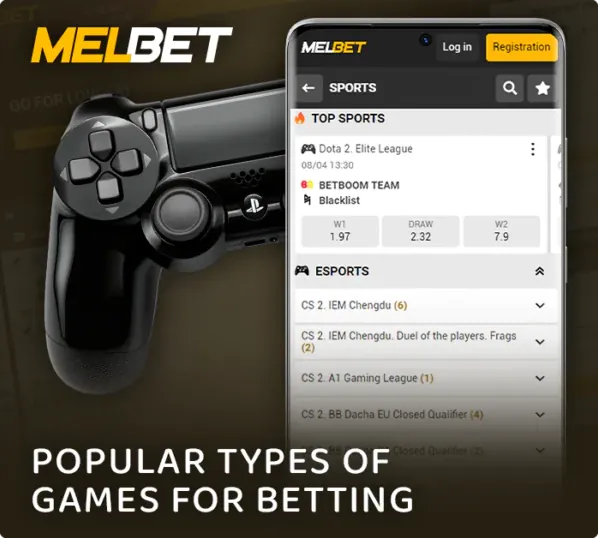 Popular types of games for betting at Melbet Bangladesh